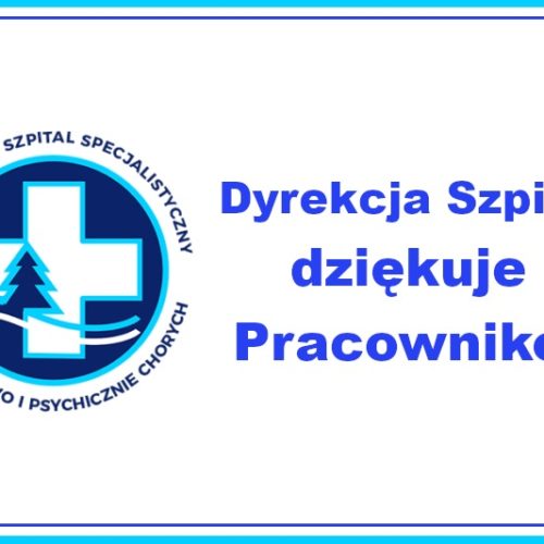 Podziękowanie Dyrekcji Szpitala