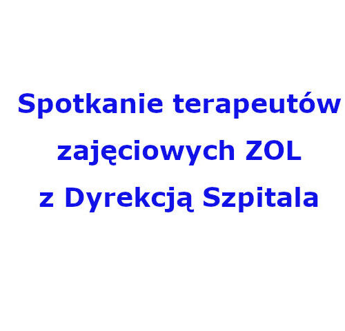 Spotkanie terapeutów zajęciowych ZOL z Dyrekcją Szpitala