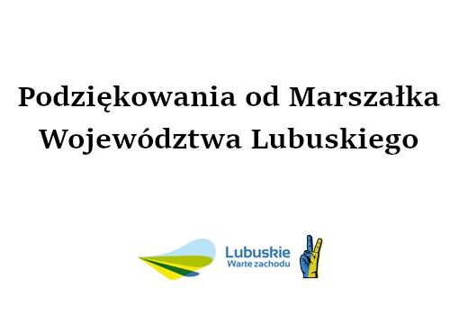 Podziękowania od Marszałka Województwa Lubuskiego