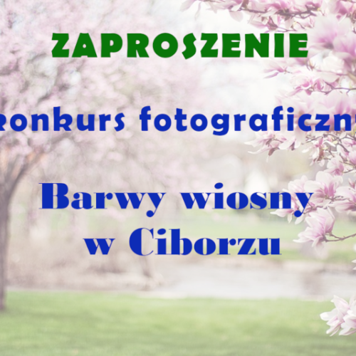 Konkurs fotograficzny "Barwy wiosny w Ciborzu"