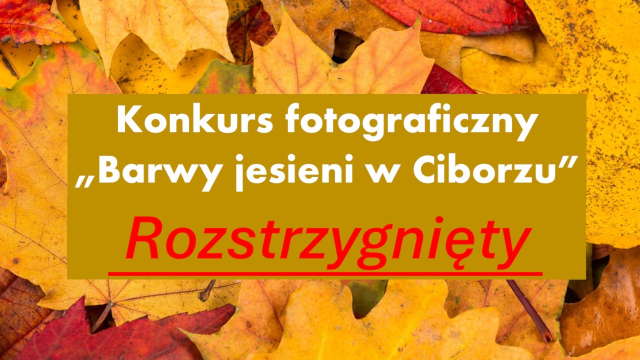 Konkurs fotograficzny "Barwy jesieni w Ciborzu" rozstrzygnięty