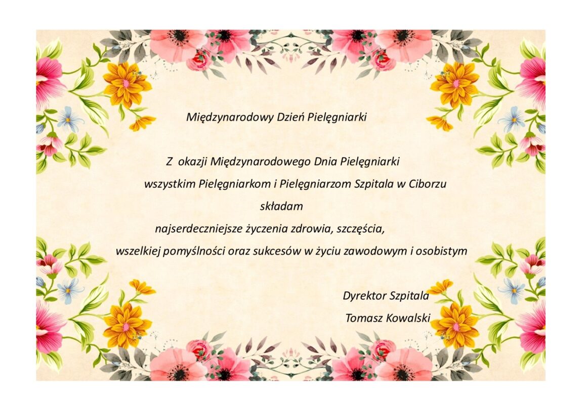 Życzenia z okazji Dnia Pielęgniarki