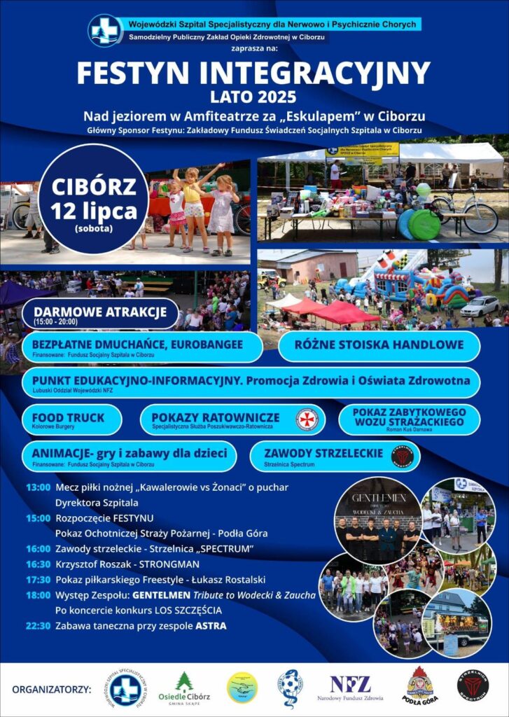 Plakat Festyn Integracyjny w Ciborzu 2025